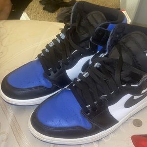 Air force 1s blue white and black